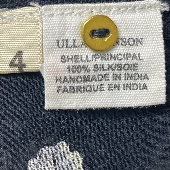 Ulla Johnson blouse silk embroidered sz 4 sheer long sleeve boho - Picture 9 of 12